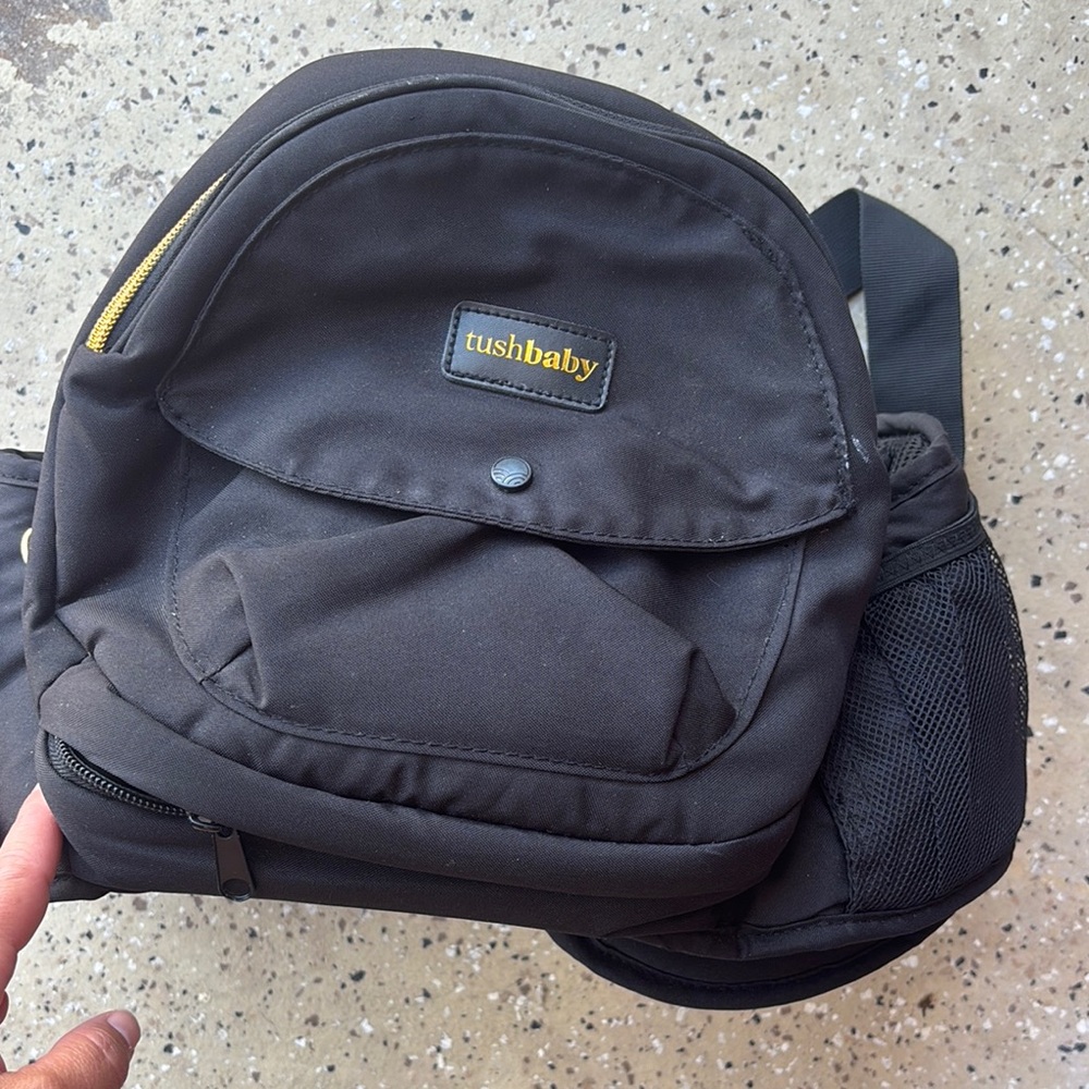 Tushbaby Black Kids Backpack
